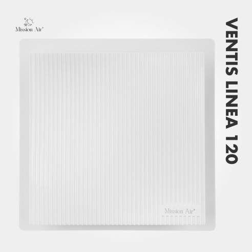 VENTIS LINEA 120 mm Bathroom Fan | Quiet, With Backdraft Shutter, White
