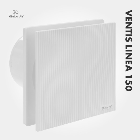 VENTIS LINEA 150 mm Bathroom Fan | Quiet, With Backdraft Shutter, White