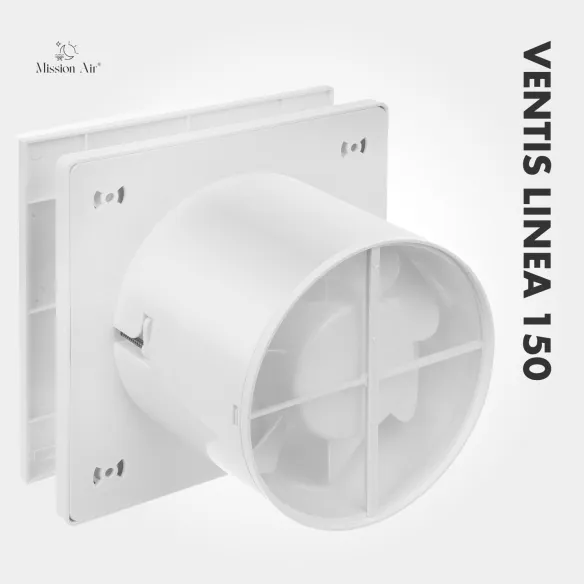 Wentylator łazienkowy VENTIS LINEA 150 mm biały tył obudowy