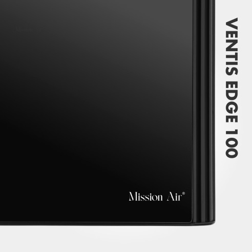 VENTIS EDGE 100 mm Bathroom Fan | Quiet, With Backdraft Shutter, Black