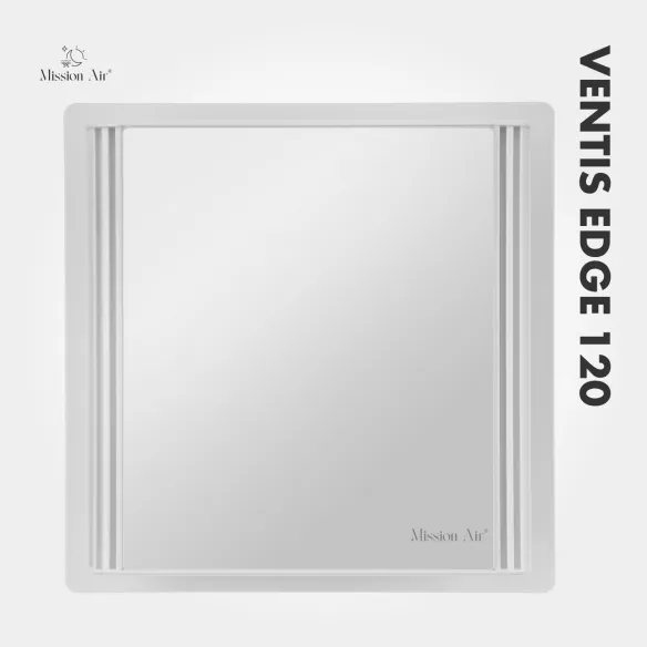 Wentylator łazienkowy VENTIS EDGE 120 mm | Z klapką zwrotną, Biały