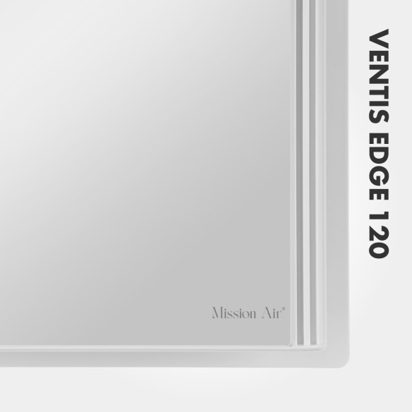 VENTIS EDGE 120 mm Bathroom Fan | Quiet, With Backdraft Shutter, White