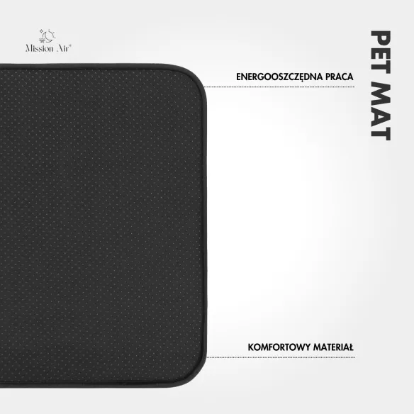 Mata grzewcza PetMat 60×40 cm szara tył maty