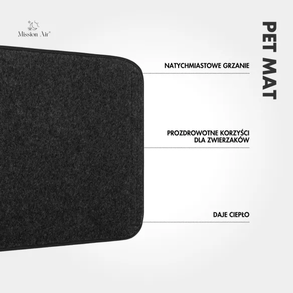 Mata grzewcza PetMat 60×40 cm szara informacje i parametry