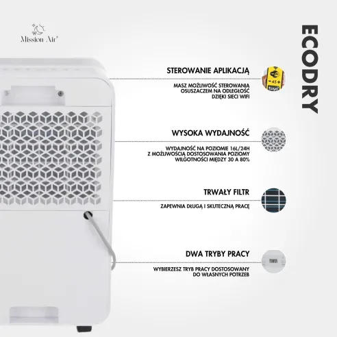 Osuszacz powietrza ECODRY – zastosowanie w pomieszczeniu