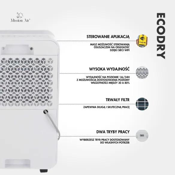 Osuszacz powietrza ECODRY – zastosowanie w pomieszczeniu