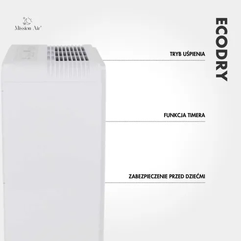 Osuszacz powietrza ECODRY – wymiary urządzenia