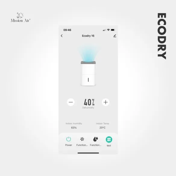 Osuszacz powietrza ECODRY – pilot zdalnego sterowania