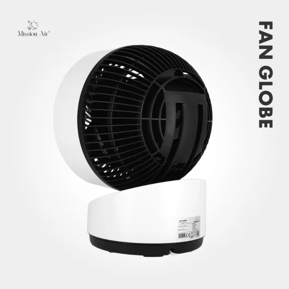 FAN GLOBE 50 W Desk Fan | 75° Oscillation, White