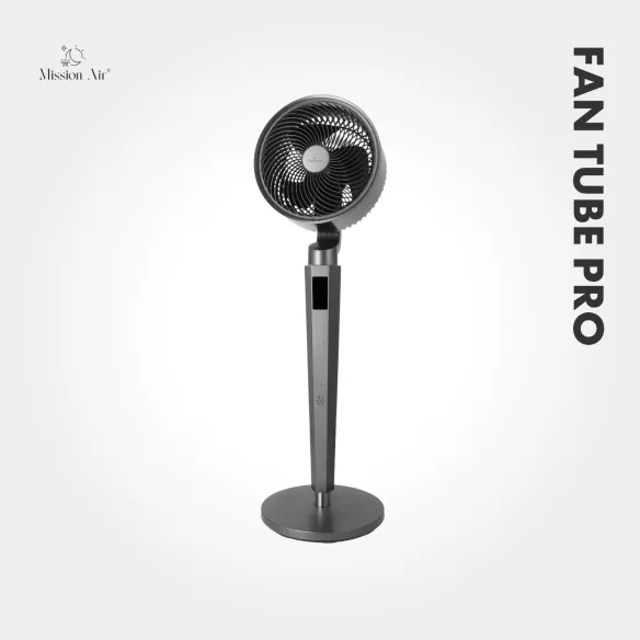 FAN TUBE PRO 3D Pedestal Fan | 24 Speeds, 3D Swing, Grey