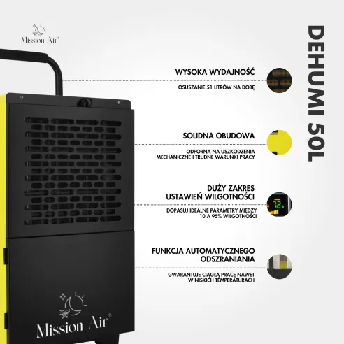 DEHUMI 50 L Industrial Dehumidifier | for up to 90 m²