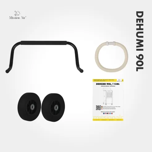 Zestaw transportowy DEHUMI – kółka, uchwyt, akcesoria