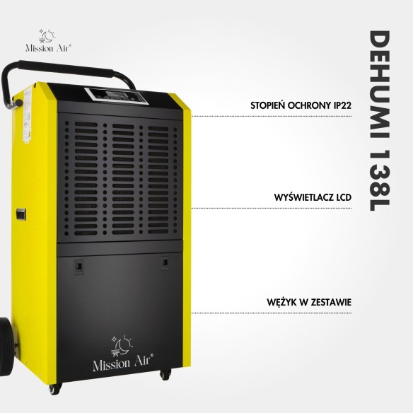 DEHUMI 138 L Industrial Dehumidifier | for up to 240 m²