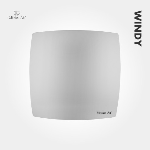 WINDY 100 mm Bathroom Fan | With Backdraft Shutter, Silver
