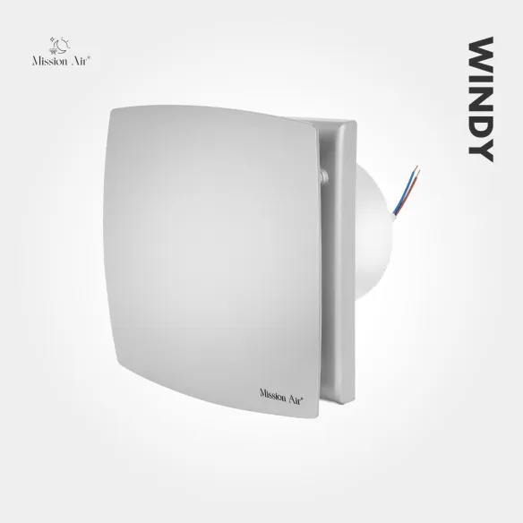 Wentylator łazienkowy WINDY 120 mm | Z klapką zwrotną, Srebrny