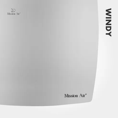 Wentylator łazienkowy WINDY 120 mm srebrny front obudowy