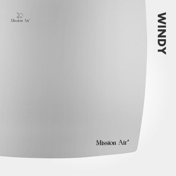 WINDY 120 mm Bathroom Fan | With Backdraft Shutter, Silver