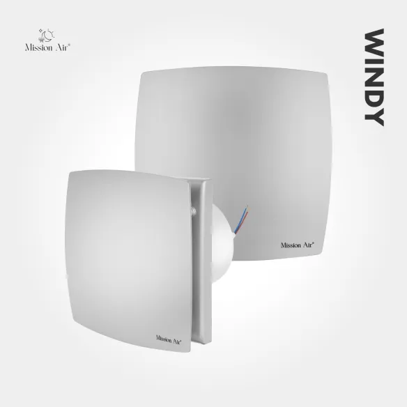 WINDY 150 mm Bathroom Fan | With Backdraft Shutter, Silver