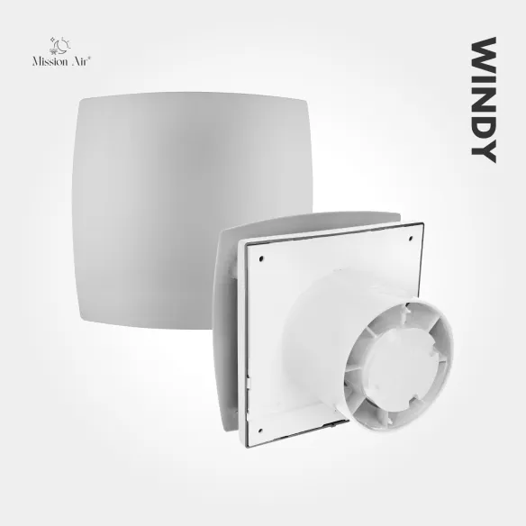 Wentylator łazienkowy WINDY 150 mm srebrny z klapką zwrotną