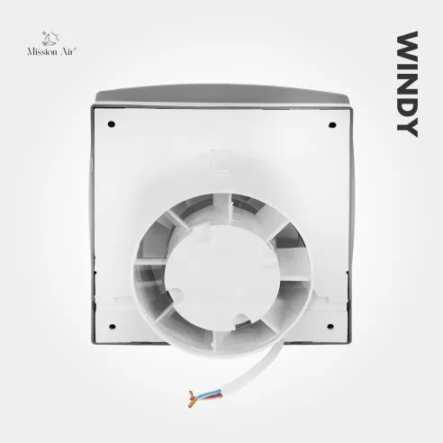 WINDY 150 mm Bathroom Fan | With Backdraft Shutter, Silver