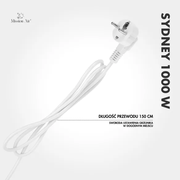 SYDNEY 1000 W Convector Heater | Electric, White