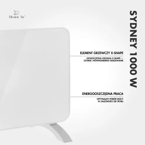 SYDNEY 1000 W Convector Heater | Electric, White