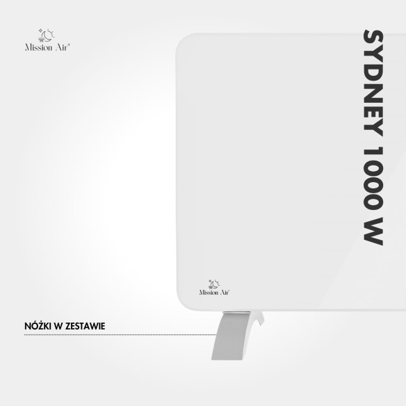 Boczna krawędź grzejnik SYDNEY 1000 W