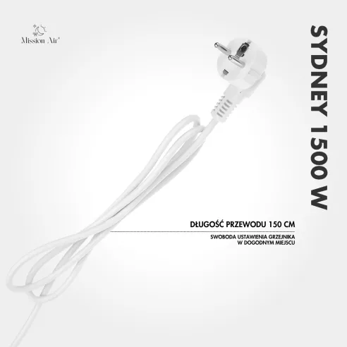 Przewód zasilania grzejnik SYDNEY 1500 W