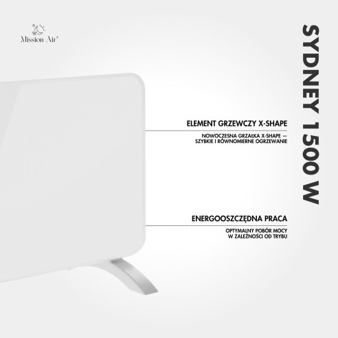 SYDNEY 1500 W Convector Heater | Electric, White