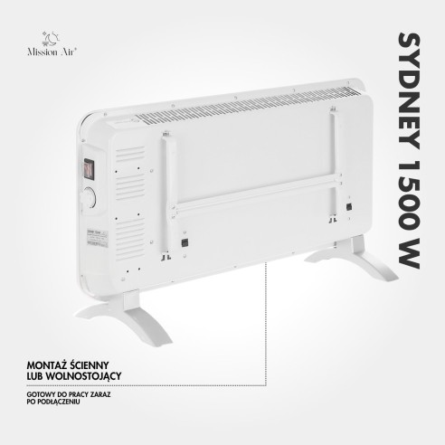 SYDNEY 1500 W Convector Heater | Electric, White
