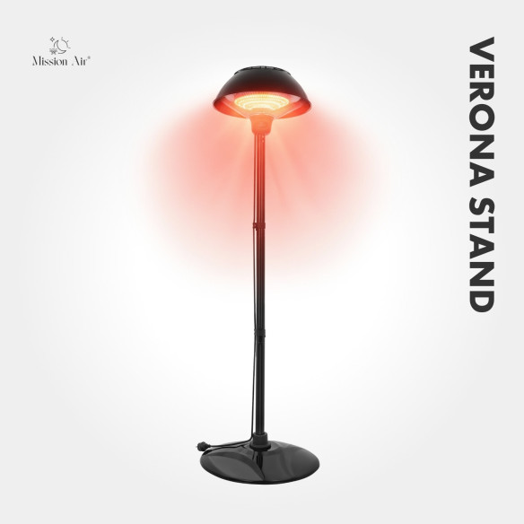 VERONA 1500 W Patio Infrared Heater | Freestanding, IP34