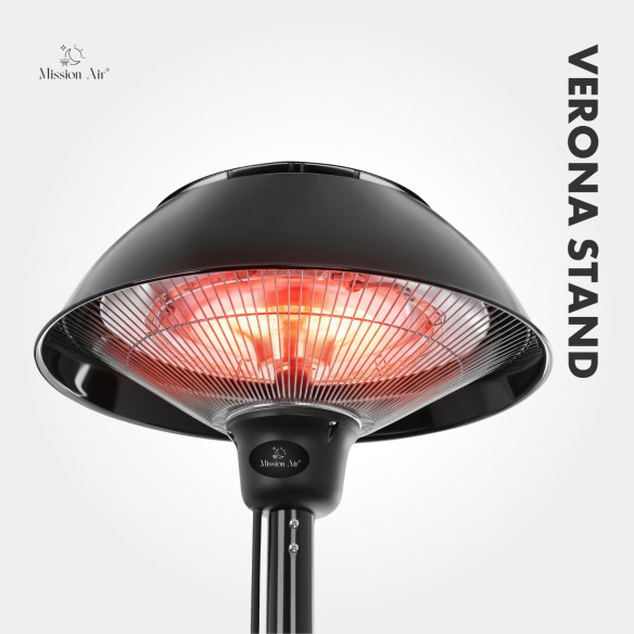 VERONA 1500 W Patio Infrared Heater | Freestanding, IP34