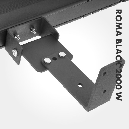 ROMA BLACK 2000 W Wall-Mounted Infrared Heater | Adjustable Angle, IPX4