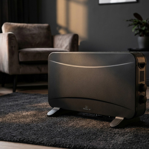 DALLAS 2000 W Convector Heater | Thermostat, Quiet Operation, Black