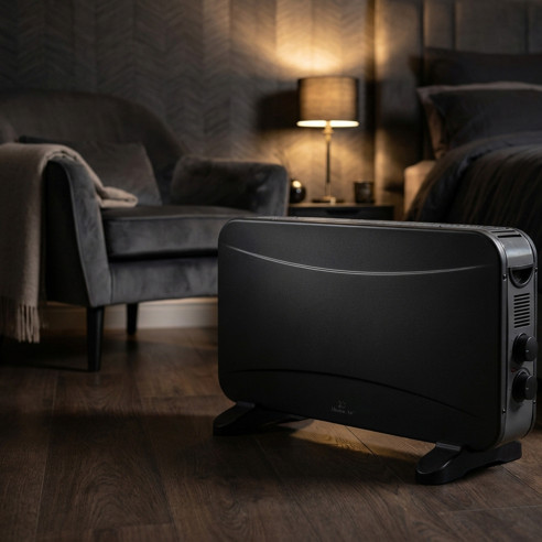 DALLAS 2000 W Convector Heater | Thermostat, Quiet Operation, Black