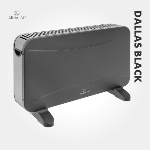 DALLAS 2000 W Convector Heater | Thermostat, Quiet Operation, Black