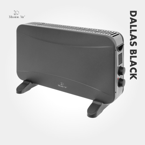 DALLAS 2000 W Convector Heater | Thermostat, Quiet Operation, Black