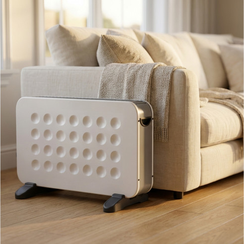 Grzejnik konwektorowy DALLAS 2000 W | termostat, cicha praca, Biały