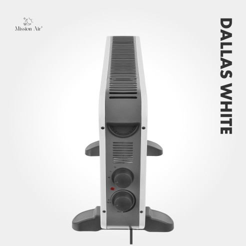 DALLAS 2000 W Convector Heater | Thermostat, Quiet Operation, White