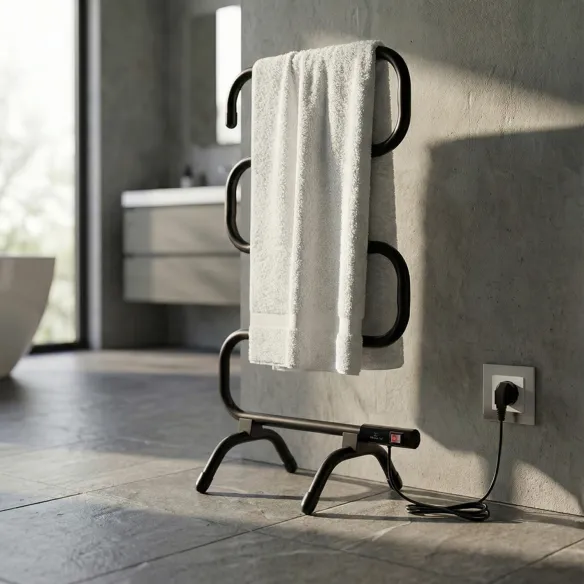 Grzejnik łazienkowy SEVILLA BLACK 100 W | Wolnostojący/Ścienny, Czarny