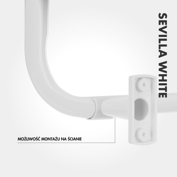 SEVILLA WHITE 100 W Bathroom Heater | IP24, Freestanding/Wall-Mounted, White