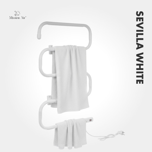 SEVILLA WHITE 100 W Bathroom Heater | IP24, Freestanding/Wall-Mounted, White