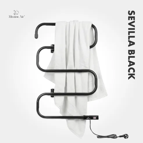 Grzejnik łazienkowy SEVILLA BLACK 100W czarny panel grzewczy