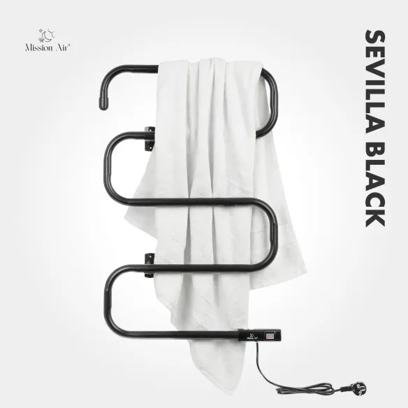 Grzejnik łazienkowy SEVILLA BLACK 100W czarny panel grzewczy