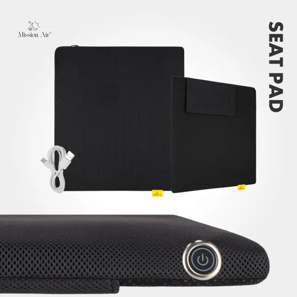 SeatPad 40 × 45 cm Heated Seat Cushion | Electric, Grey