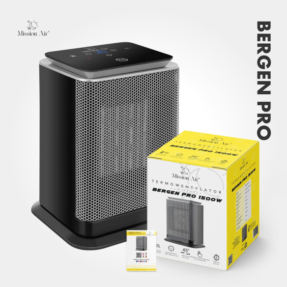 Termowentylator BERGEN 1500W zestaw z opakowaniem
