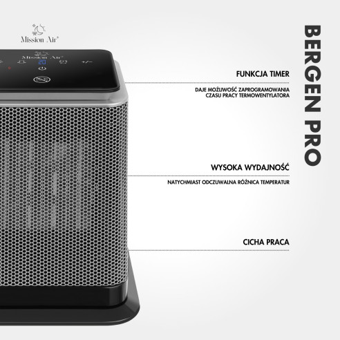 Termowentylator BERGEN 1500W pełny widok produktu