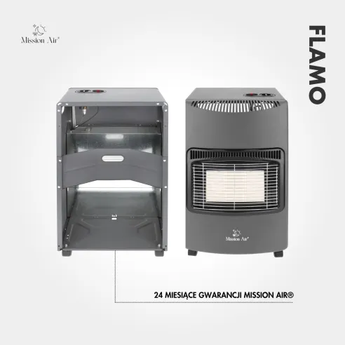 Piecyk gazowy FLAMO 4,1 kW wnętrze i palnik