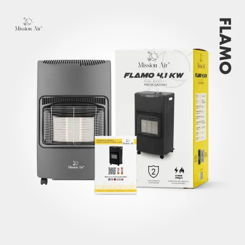 FLAMO 4.1 kW Gas Heater | Mobile LPG Heater, Hose + Regulator Included