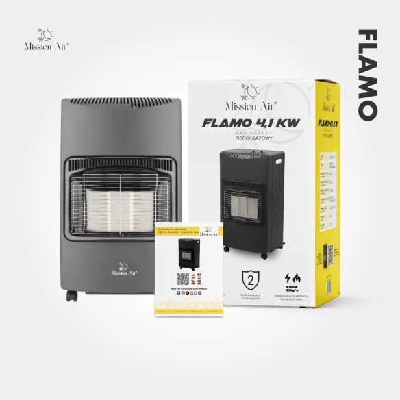 Piecyk gazowy FLAMO 4,1 kW zestaw z opakowaniem